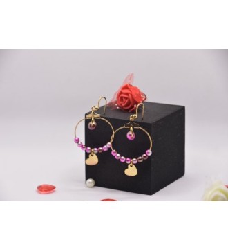 boucles d'oreilles douceur de perles