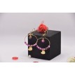 Douceur de Perles – Boucles d’oreilles créoles perlées avec pendentif perle rose et cœur doré Douceur de Perles – Boucles d’oreilles créoles perlées avec pendentif perle rose et cœur doré