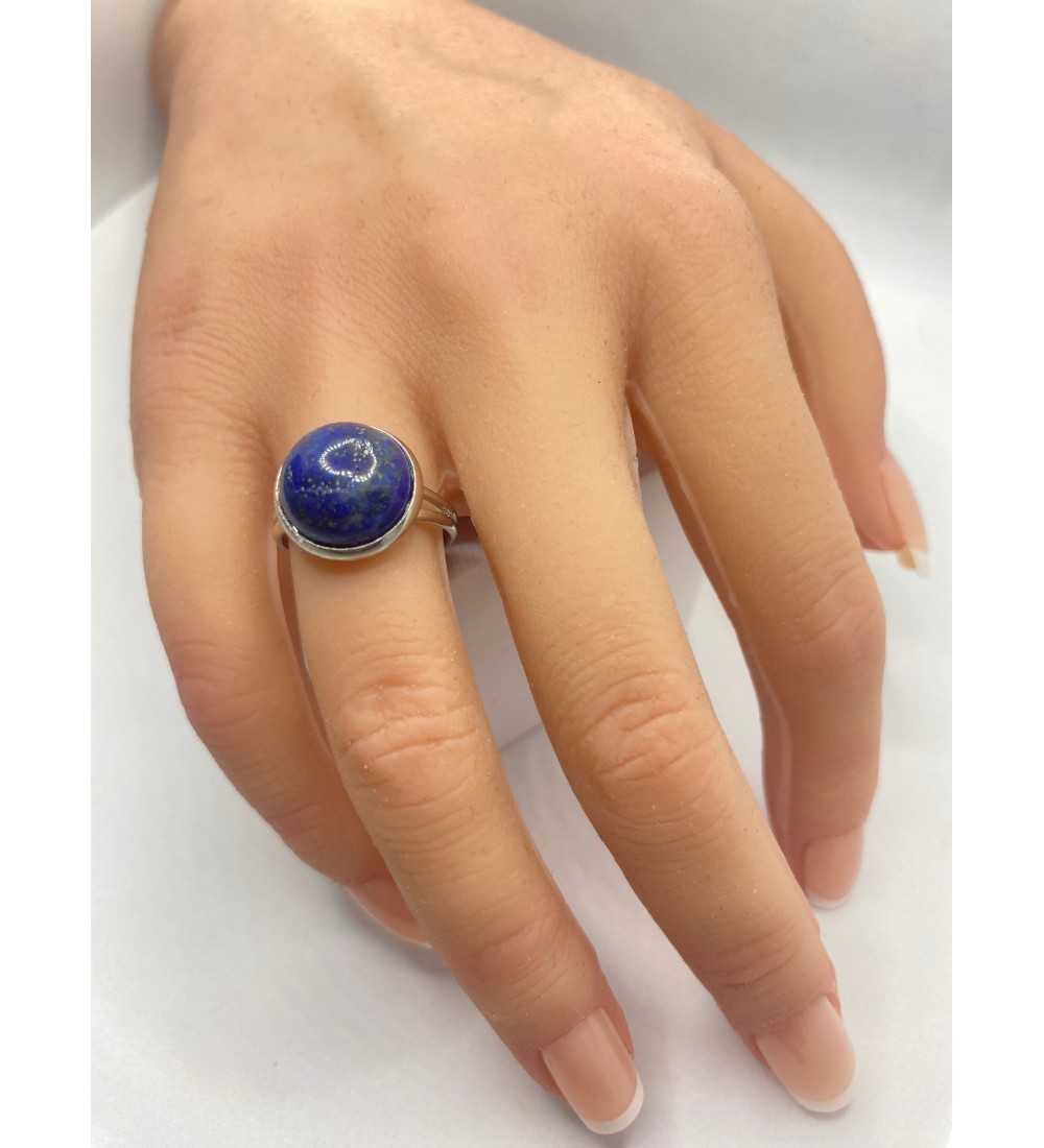 Bague Nuit Éblouissante en pierre bleu nuit ,argent 925 ajustable