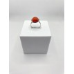 Rouge Orangé - Pierre semi-précieuse et acier argent 925 Rouge Orangé - Pierre semi-précieuse et acier argent 925