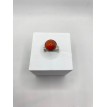 Rouge Orangé - Pierre semi-précieuse et acier argent 925 Rouge Orangé - Pierre semi-précieuse et acier argent 925