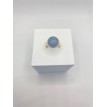 Bague Terre à Terre – Bague ajustable en pierre bleue scintillante, acier inoxydable plaqué or 24 K Bague Terre à Terre – Bague ajustable en pierre bleue scintillante, acier inoxydable plaqué or 24 K