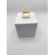 Bague ajustable en pierre jaune citron en acier doré Bague ajustable en pierre jaune citron en acier doré