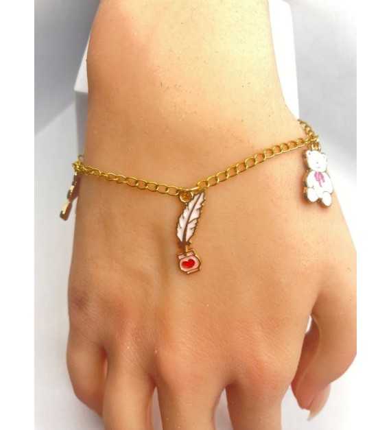 Bear Love – Bracelet ajustable nounours acier inoxydable