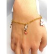 Bear Love – Bracelet ajustable breloque nounours en acier inoxydable doré Bear Love – Bracelet ajustable breloque nounours en acier inoxydable doré
