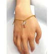 Bear Love – Bracelet ajustable breloque nounours en acier inoxydable doré Bear Love – Bracelet ajustable breloque nounours en acier inoxydable doré