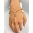 Bear Love – Bracelet ajustable breloque nounours en acier inoxydable doré Bear Love – Bracelet ajustable breloque nounours en acier inoxydable doré