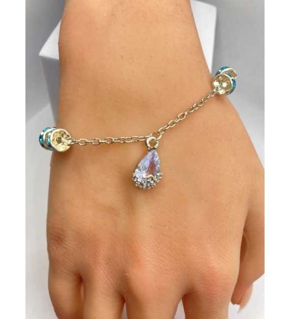 Bijou Bracelet Goutte d’Eau – Argent 925 et pendentif goutte élégante