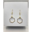 Bijou Octogonal – Boucles d’oreilles pendantes plaqué or 24 K avec forme octogonale Bijou Octogonal – Boucles d’oreilles pendantes plaqué or 24 K avec forme octogonale