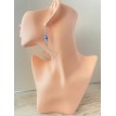 Souffle de Vie – Boucles d’oreilles pendantes en argent 925 avec perles bleu et rose