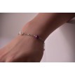 Bracelet Sofia en argent 925 avec perles violettes, roses et blanches – Élégance colorée et durable Bracelet Sofia en argent 925 avec perles violettes, roses et blanches – Élégance colorée et durable