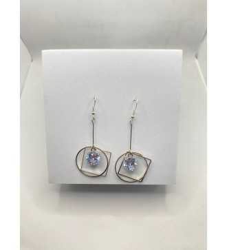 Symétrie Chérie – Boucles d’oreilles pendantes argent 925