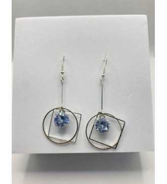 Symétrie Chérie – Boucles d’oreilles pendantes argent 925