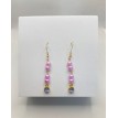 Douceur Lavande – Boucles d’oreilles pendantes plaqué or 24 K avec pierre violette éclatante Douceur Lavande – Boucles d’oreilles pendantes plaqué or 24 K avec pierre violette éclatante