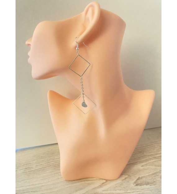 Boucles d'oreilles Etoile des Rêves pendantes - Acier inoxydable Au2bijoux