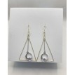 Triangle de Luxe – Boucles d’oreilles pendantes en argent 925 avec pendentif anneau Triangle de Luxe – Boucles d’oreilles pendantes en argent 925 avec pendentif anneau
