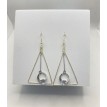 Triangle de Luxe – Boucles d’oreilles pendantes en argent 925 avec pendentif anneau Triangle de Luxe – Boucles d’oreilles pendantes en argent 925 avec pendentif anneau