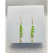 Perspective – Boucles d’oreilles pendantes perles vertes et goutte blanche en acier inoxydable doré Perspective – Boucles d’oreilles pendantes perles vertes et goutte blanche en acier inoxydable doré