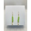 Perspective – Boucles d’oreilles pendantes perles vertes et goutte blanche en acier inoxydable doré Perspective – Boucles d’oreilles pendantes perles vertes et goutte blanche en acier inoxydable doré