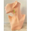 Perspective – Boucles d’oreilles pendantes perles vertes et goutte blanche en acier inoxydable doré Perspective – Boucles d’oreilles pendantes perles vertes et goutte blanche en acier inoxydable doré