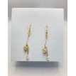 Douceur d’Amour – Boucles d’oreilles pendantes cœur et perles en acier inoxydable doré Douceur d’Amour – Boucles d’oreilles pendantes cœur et perles en acier inoxydable doré