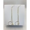 Etoile Elégante – Boucles d’oreilles pendantes en chaîne argent 925 avec anneaux 