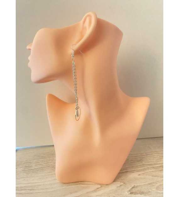 Etoile Elégante – Boucles d’oreilles pendantes argent 925