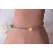 Bracelet Raiponce en or et argent – Bijou artisanal féerique inspiré des contes de fées Bracelet Raiponce en or et argent – Bijou artisanal féerique inspiré des contes de fées