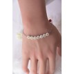 Passion – Bracelet ajustable perles rouges et lettres dorées en acier inoxydable argent Passion – Bracelet ajustable perles rouges et lettres dorées en acier inoxydable argent