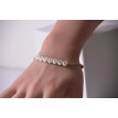 Passion – Bracelet ajustable perles rouges et lettres dorées en acier inoxydable argent Passion – Bracelet ajustable perles rouges et lettres dorées en acier inoxydable argent
