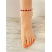Soleil et Sable – Bracelet de cheville bordeaux et doré inspiré des plages ensoleillées Soleil et Sable – Bracelet de cheville bordeaux et doré inspiré des plages ensoleillées