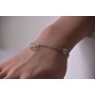 Bracelet argenté coeur Miroir avec trois pendentifs cœur – Élégance romantique et éclat raffiné Bracelet argenté coeur Miroir avec trois pendentifs cœur – Élégance romantique et éclat raffiné