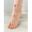 Fond Marin – Bijou de pied avec pierre bleue et breloques en perles pour un style estival élégant Fond Marin – Bijou de pied avec pierre bleue et breloques en perles pour un style estival élégant