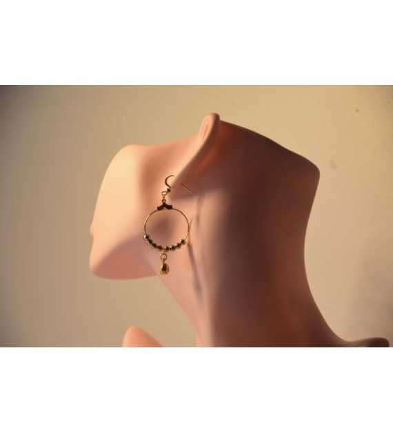 Étreinte de Lumière – Boucles d’oreilles créoles plaqué or 24K