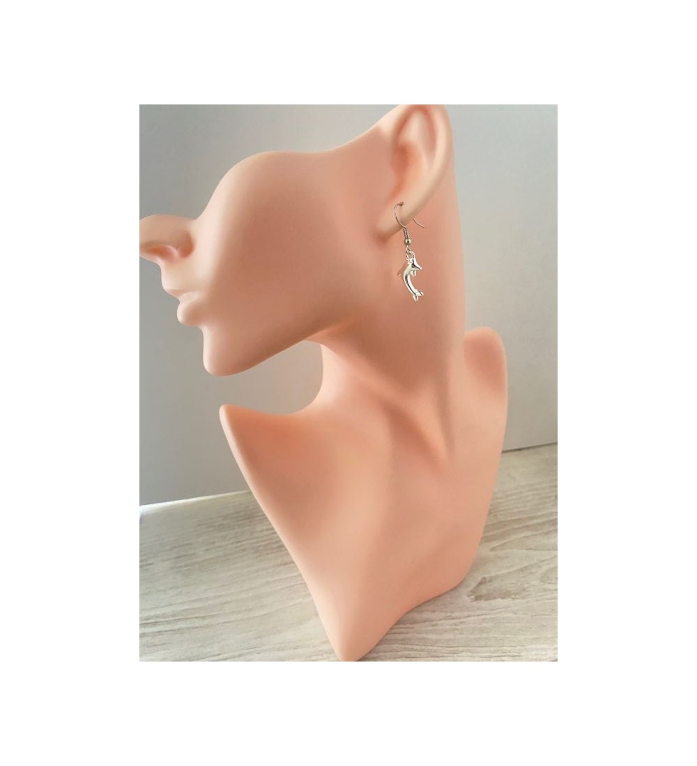 Boucles d'oreilles dauphin en argent 925 : élégance marine