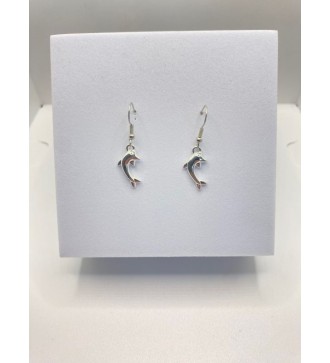 Boucles d'oreilles dauphin en argent 925 : élégance marine