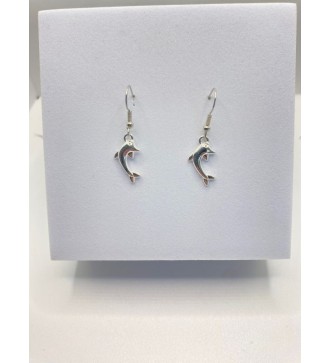 Boucles d'oreilles dauphin en argent 925 : élégance marine