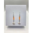 Étoile Océanique – Boucles d’oreilles étoile de mer avec perles orange et style marin élégant Étoile Océanique – Boucles d’oreilles étoile de mer avec perles orange et style marin élégant