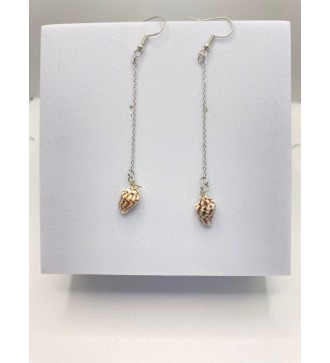 Boucles d'oreilles coquillage en argent 925 élégantes