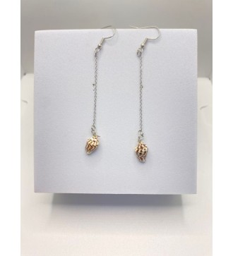 Boucles d'oreilles coquillage en argent 925 élégantes