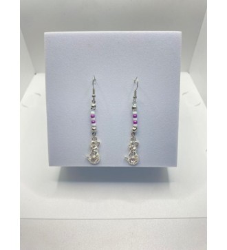 Boucles d'oreilles sirène en argent 925 et perles élégantes