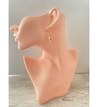 Boucles d'oreilles coquillage plaqué or 24K