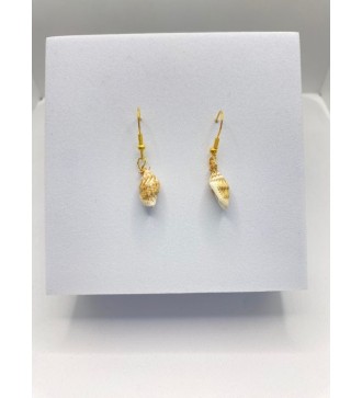 Boucles d'oreilles coquillage plaqué or 24K