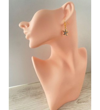 Boucles d'oreilles étoile de mer plaqué or 24K