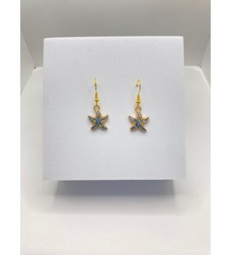 Boucles d'oreilles étoile de mer plaqué or 24K
