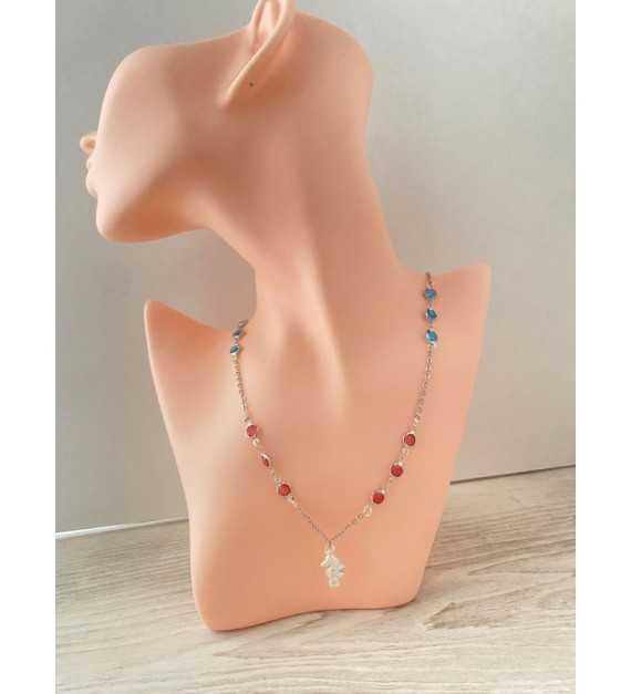 Bijou artisanal Rose et Bleu – création unique