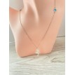 Duo Dauphins – Collier avec pendentif dauphins et perles bleu azur pour un style marin élégant Duo Dauphins – Collier avec pendentif dauphins et perles bleu azur pour un style marin élégant