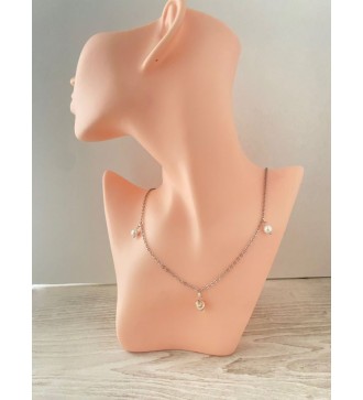 Collier argent 925 avec pendentif coquillage et perles !