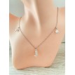 Sirène Argentée – Collier avec pendentif sirène et breloques perles pour un style marin élégant Sirène Argentée – Collier avec pendentif sirène et breloques perles pour un style marin élégant