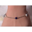 Bracelet Bleu Brillant en argent 925 avec perles bleu nuit et anneaux strass – Élégance lumineuse Bracelet Bleu Brillant en argent 925 avec perles bleu nuit et anneaux strass – Élégance lumineuse